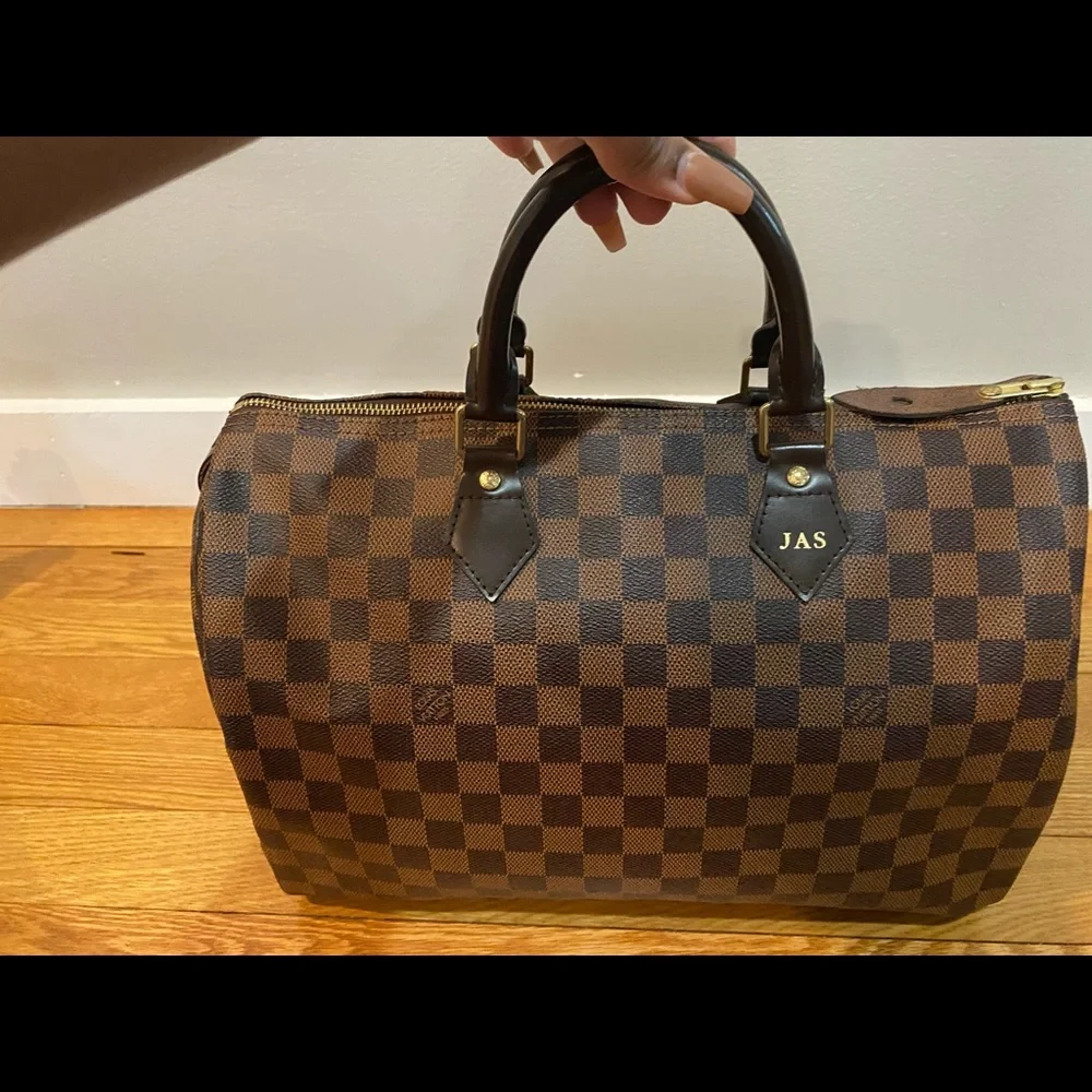 Louis Vuitton Damier Ebene Satchel in Brown and Dark Brown